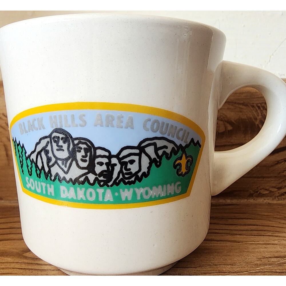 Vintage Boy Scouts Black Hillas Area Council South Dakota Wyoming Mug Cup